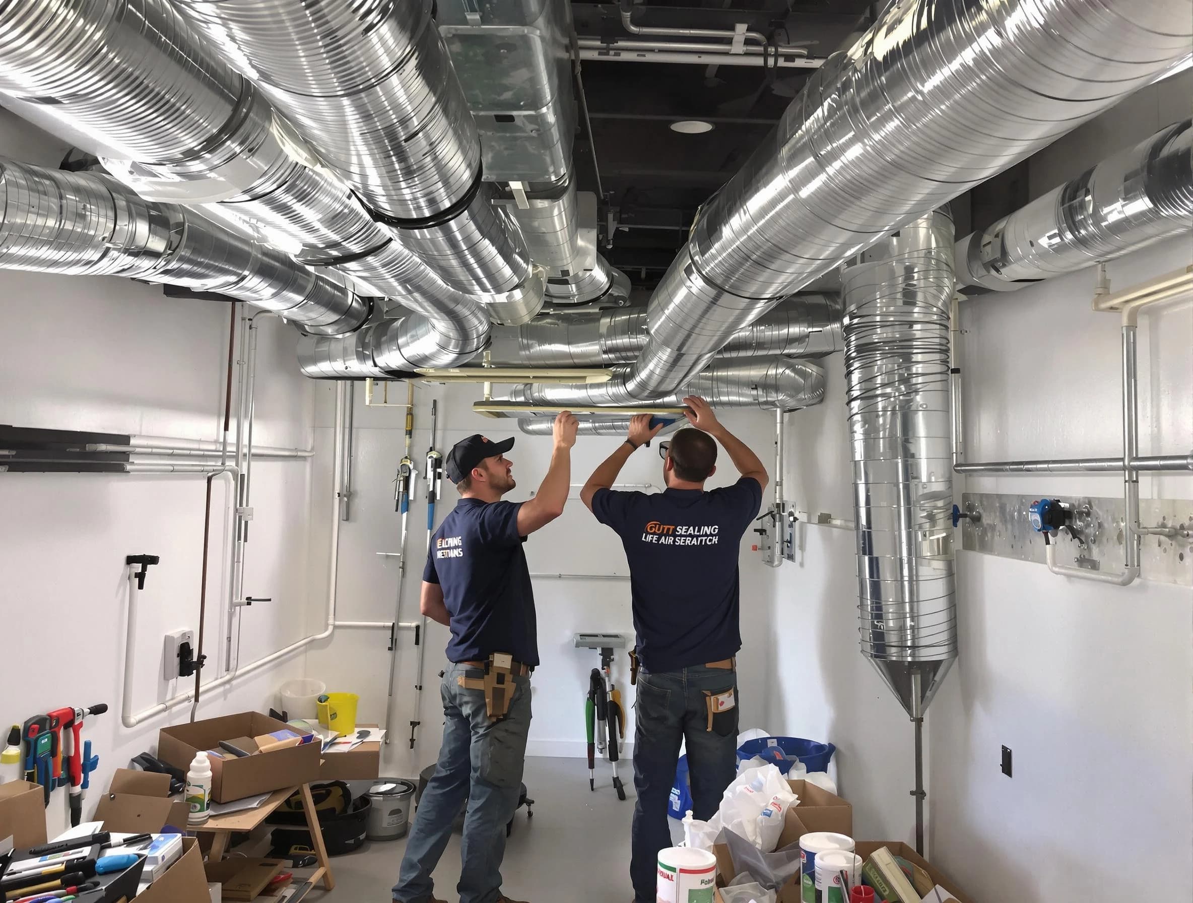 Smyrna Air Duct Cleaning technician applying professional duct sealing solutions in Smyrna