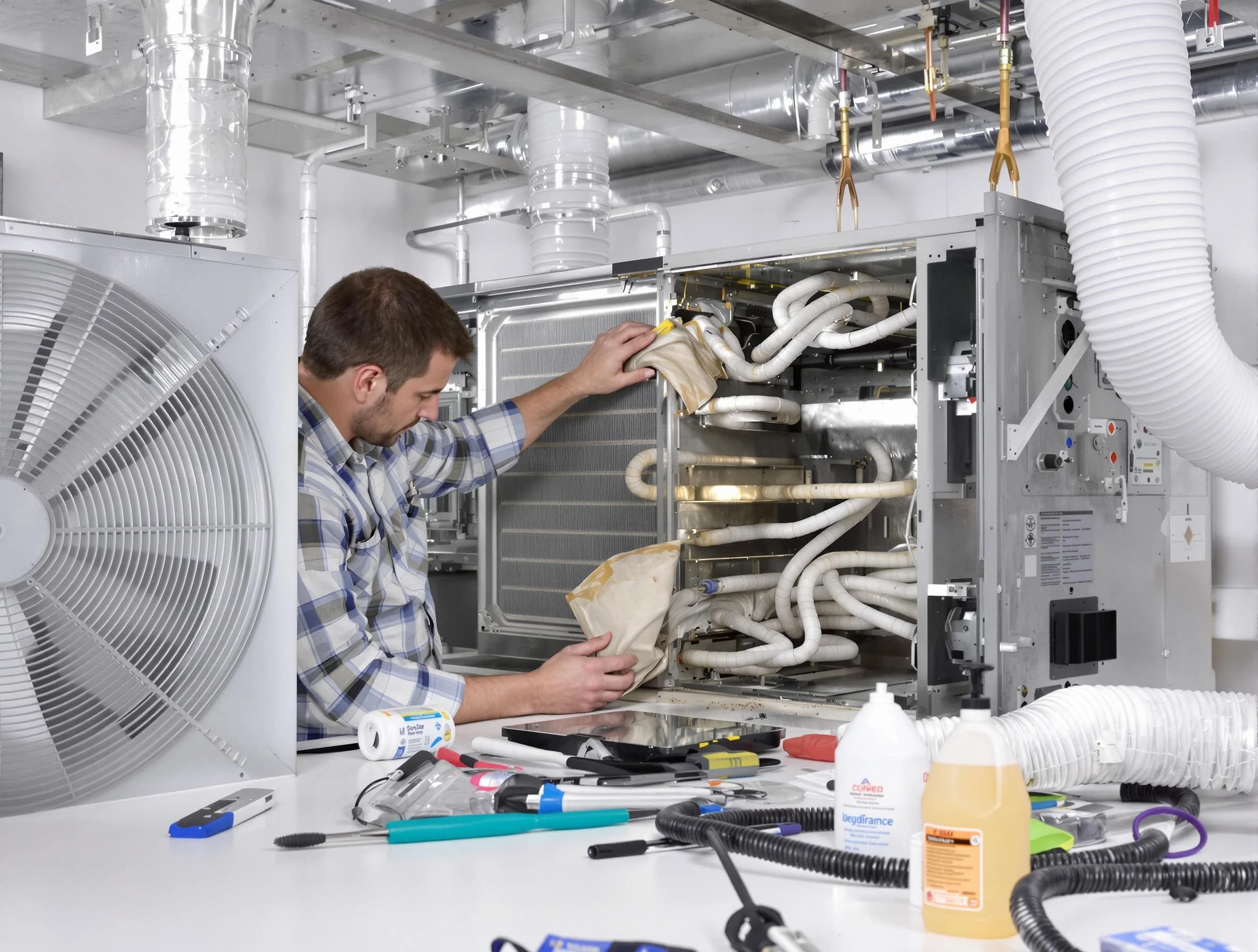 Smyrna Air Duct Cleaning specialist performing precision AC coil cleaning in Smyrna