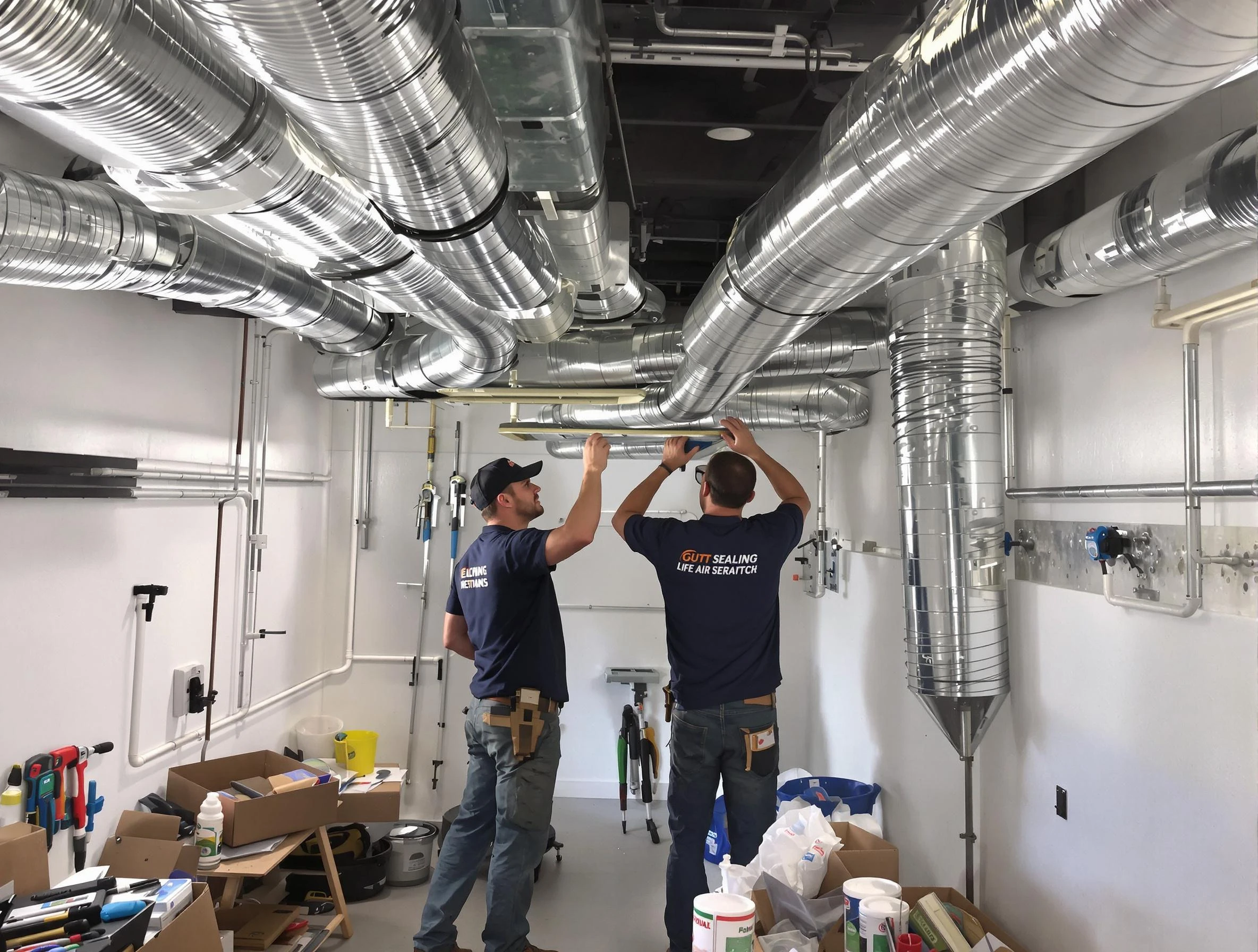 Smyrna Air Duct Cleaning technician applying professional duct sealing solutions in Smyrna