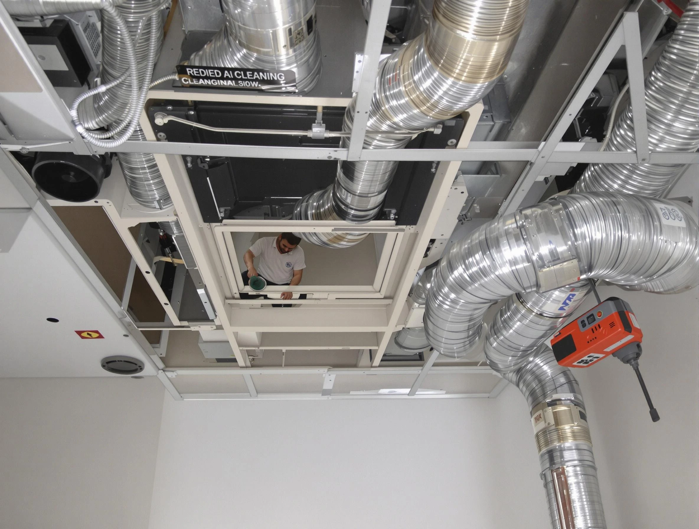 Smyrna Air Duct Cleaning technician performing detailed central duct system cleaning in Smyrna